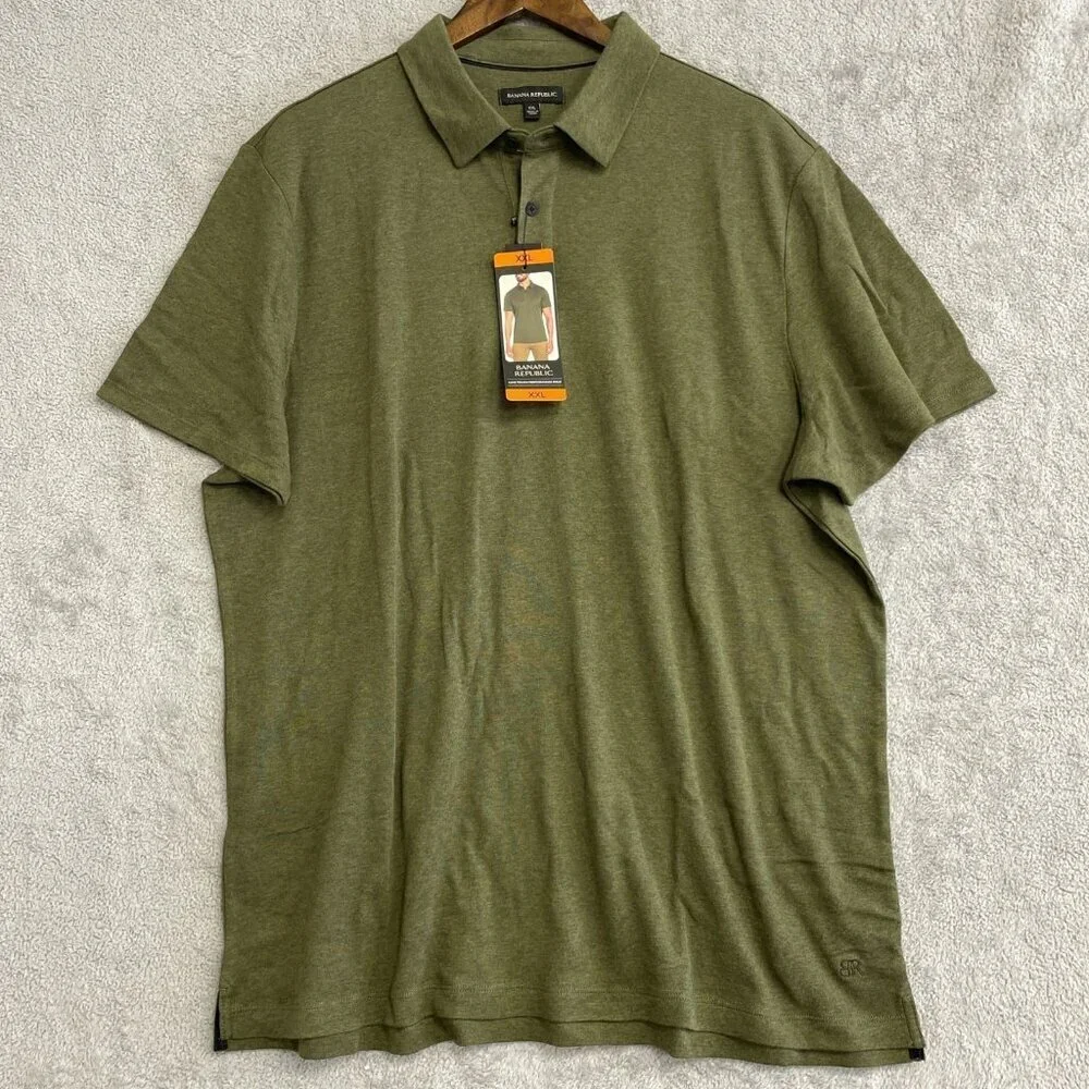 NEW Banana Republic Men's XXL Luxe Touch Performance Polo Shirt